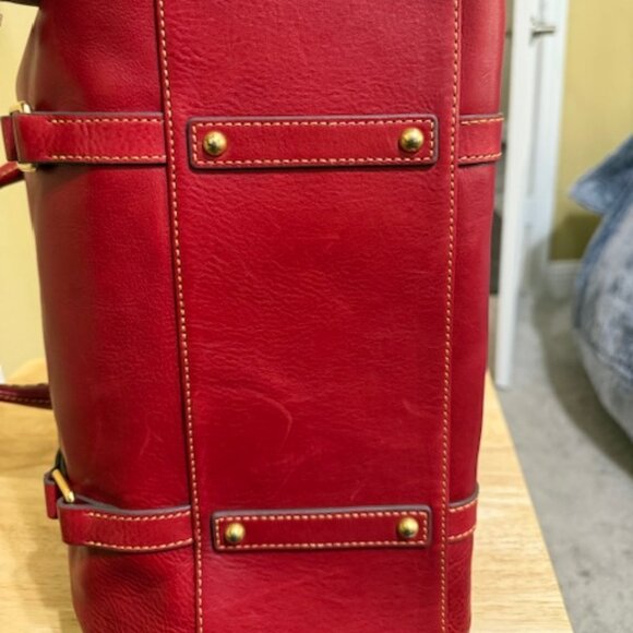 Large Florentine Red Dooney & Bourke Satchel - Picture 7 of 10